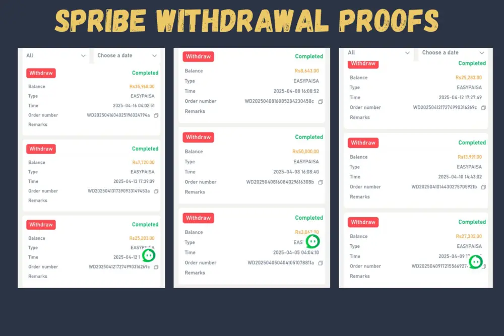 SPribe Win Withdrawal Proofs