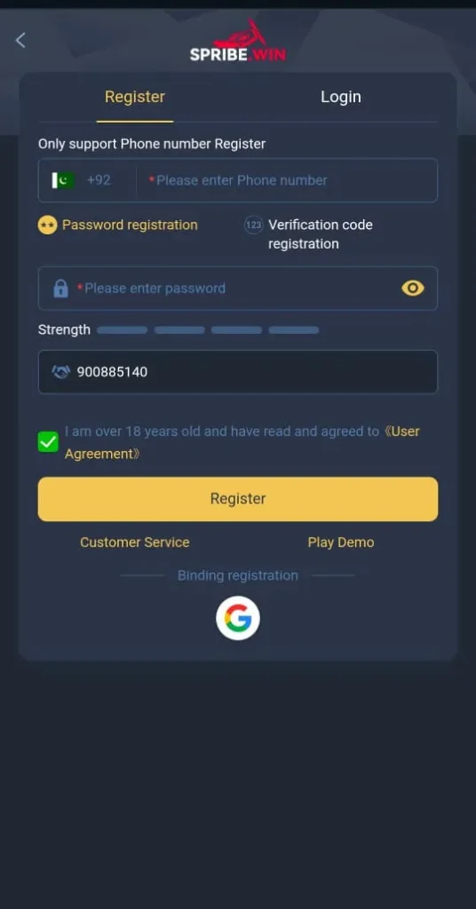 Spribe Game Register