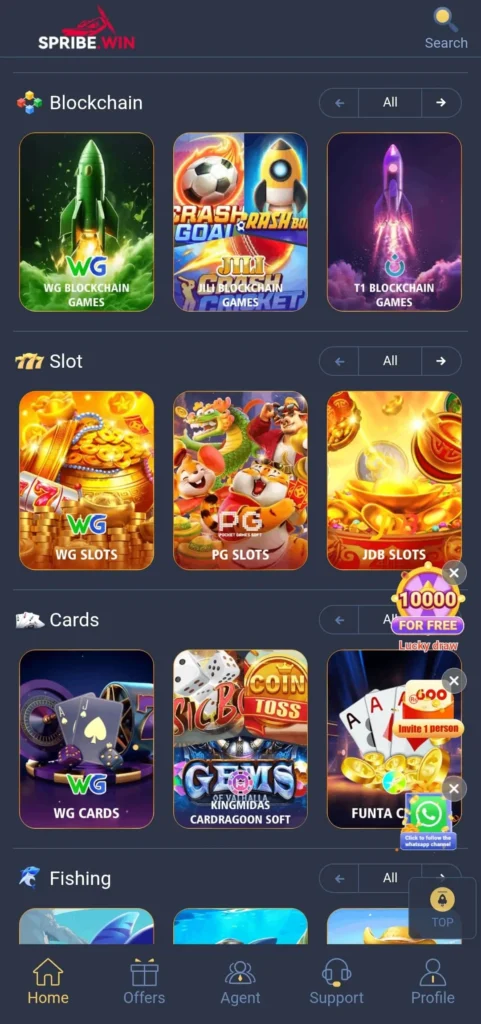 Slot Games in Spribe Win
