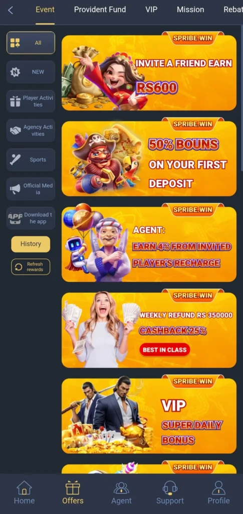 Events in Spribe Game